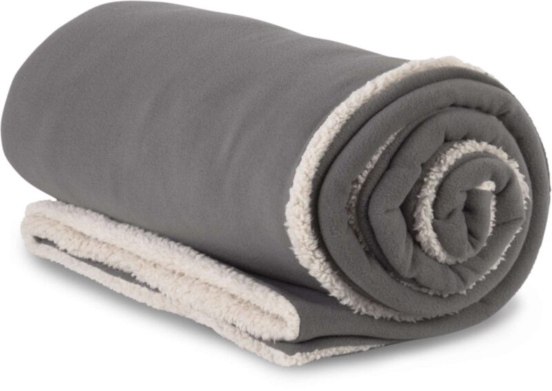 kp431-steel_grey-a1 K-UP SHERPA BLANKET - Ατσάλι γκρι