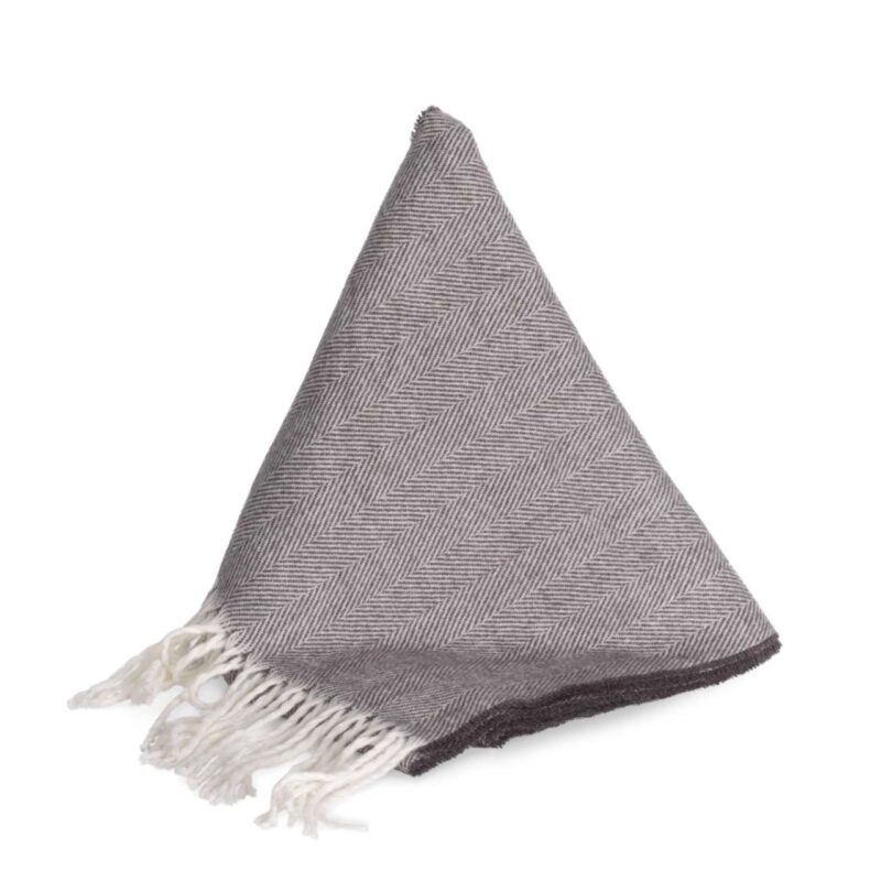 K-UP FRINGED SCARF - Dark Grey/Natural