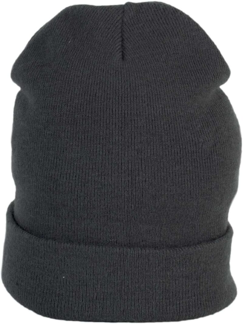 K-UP BEANIE WITH TURN-UP - Μουντό γκρι