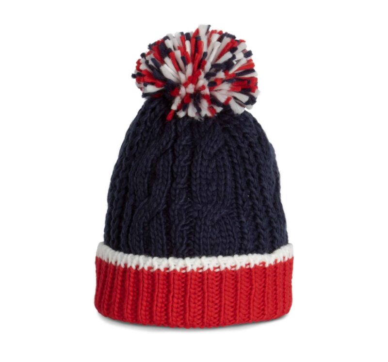 K-UP KNITTED BEANIE - Κόκκινο/Λευκό/Ναυτικό μπλε