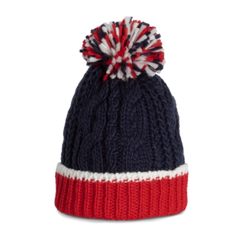 K-UP KNITTED BEANIE - Κόκκινο/Λευκό/Ναυτικό μπλε