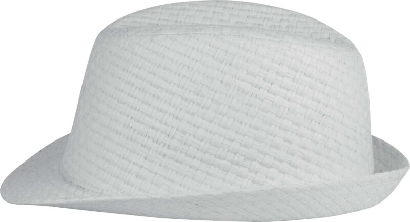 kp612-white-a1 K-UP PANAMA STRAW - RETRO STYLE HAT - Λευκό