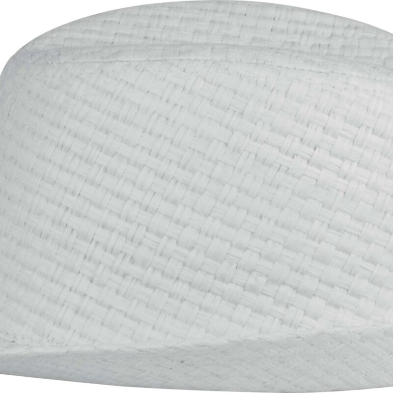 kp612-white-a1 K-UP PANAMA STRAW - RETRO STYLE HAT - Λευκό
