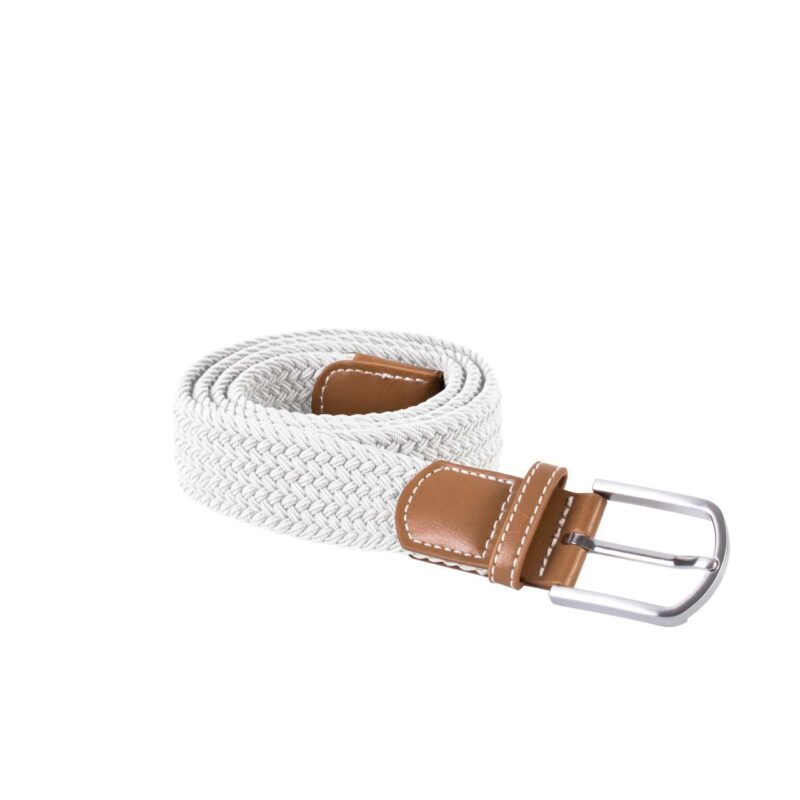 kp805-white-a1 K-UP BRAIDED ELASTICATED BELT - Λευκό