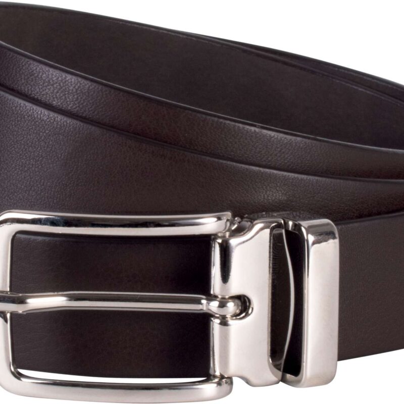 kp807-dark_brown-a1 K-UP FULL GRAIN ΔΕΡΜΑΤΙΝΗ ΖΩΝΗ ΣΕ ΚΛΑΣΙΚΟ ΣΤΥΛ - 30MM - Dark Brown