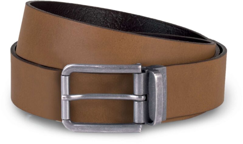 kp812-cognac-a1 K-UP RAW EDGE LEATHER BELT - 35 χιλ. - Cognac