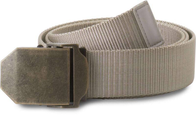K-UP NYLON CANVAS BELT - Beige/Old Brass
