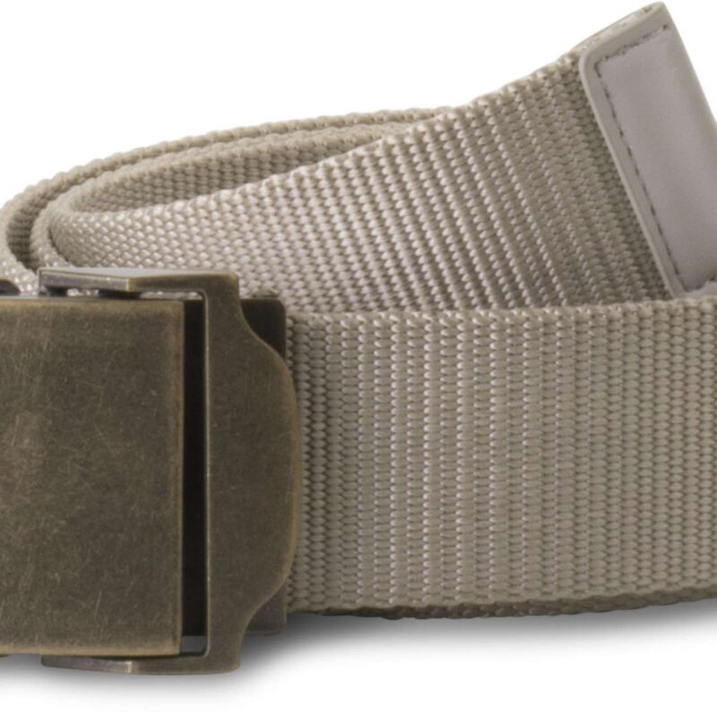 kp813-beigeold_brass-a1 K-UP NYLON CANVAS BELT - Beige/Old Brass