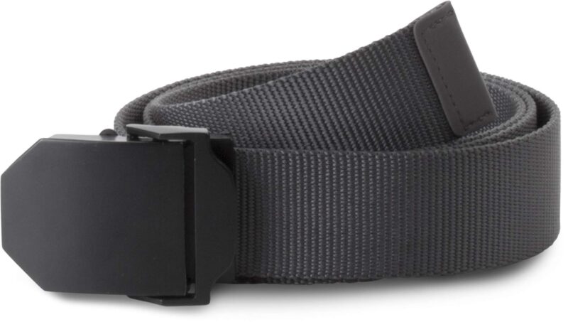 K-UP NYLON CANVAS BELT - Σκούρο Γκρι/Μαύρο