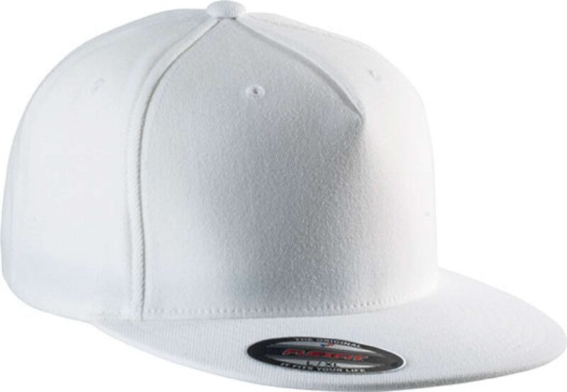 kp908-white-a2 K-UP FLEXFIT® CAP - 5 PANELS - Λευκό