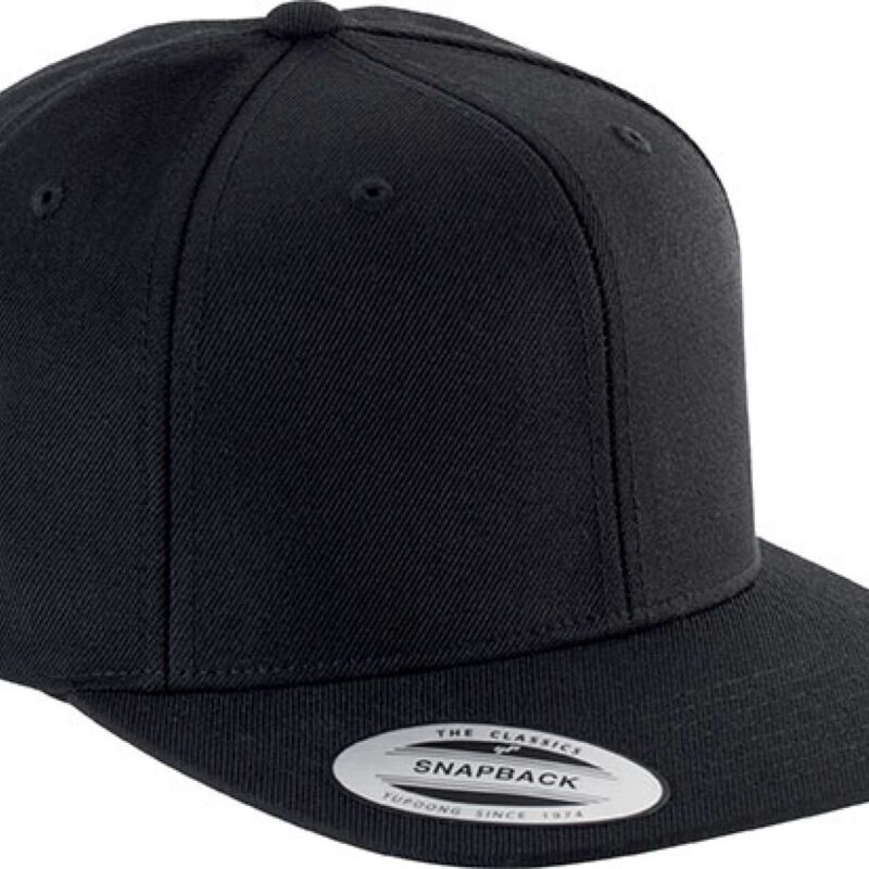 K-UP FLAT PEAK CAP - 6 PANELS - Μαύρο/Μαύρο