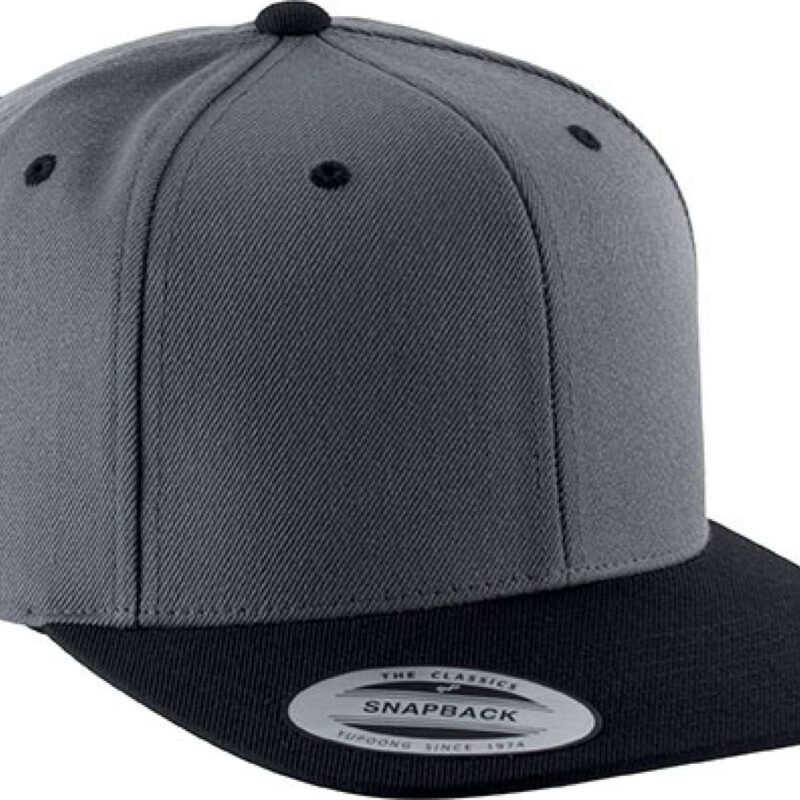 K-UP FLAT PEAK CAP - 6 PANELS - Σκούρο Γκρι/Μαύρο