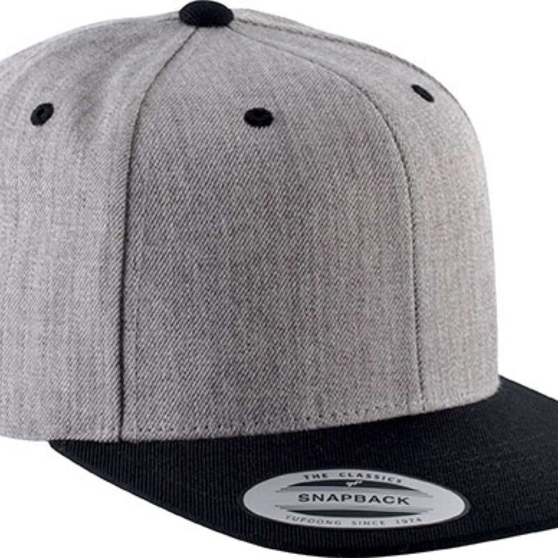 K-UP FLAT PEAK CAP - 6 PANELS - Γκρι μελανζέ / Βασιλικό μπλε