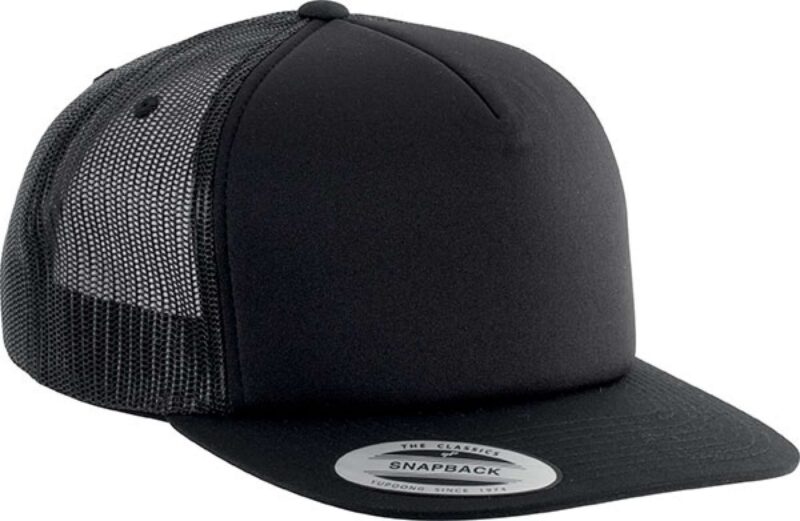 kp911-blackblackblack-a1 K-UP CLASSIC TRUCKER CAP - 5 PANELS - Μαύρο/Λευκό/Μαύρο