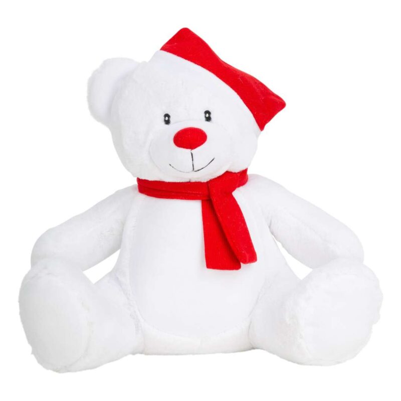 mm573-white-a1 Mumbles CHRISTMAS ZIPPIE BEAR - Λευκό