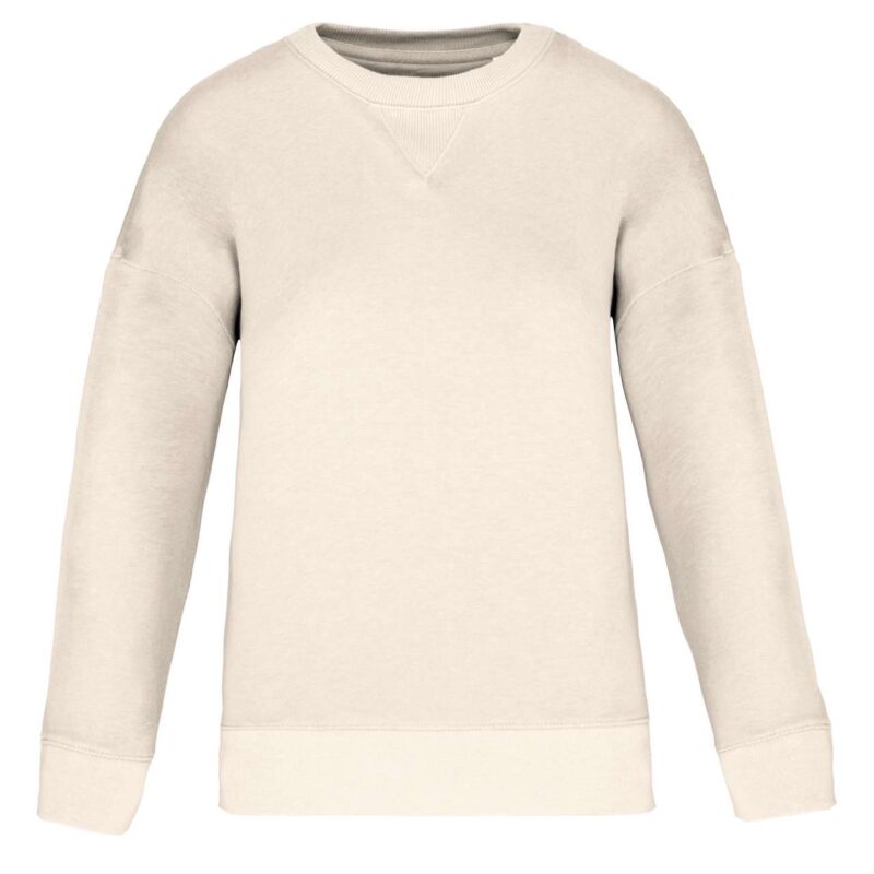 ns420-ivory-a1 Native Spirit ECO-FRIENDLY LADIES’ DROP-SHOULDER SWEATSHIRT - Ivory