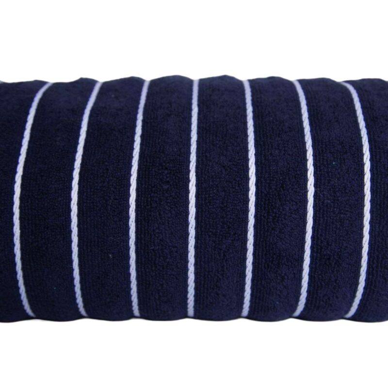 ol2000-navy_white-a2 OLIMA BEACH STRIPED TOWEL - Μπλε μαριν/Λευκό