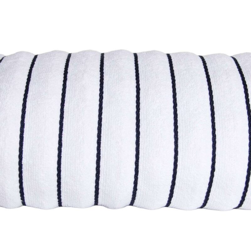 ol2000-white_navy-a2 OLIMA BEACH STRIPED TOWEL - Λευκό/Ναυτικό