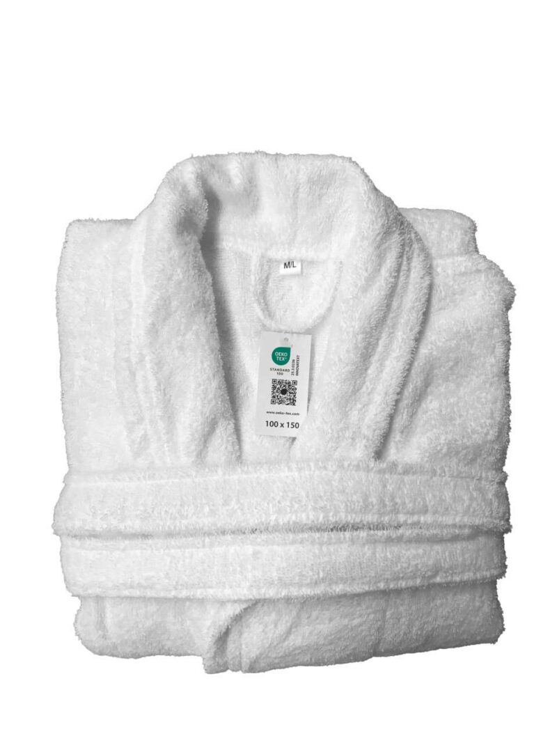 ol3300-white-a2 OLIMA TERRY BATHROBE - Λευκό
