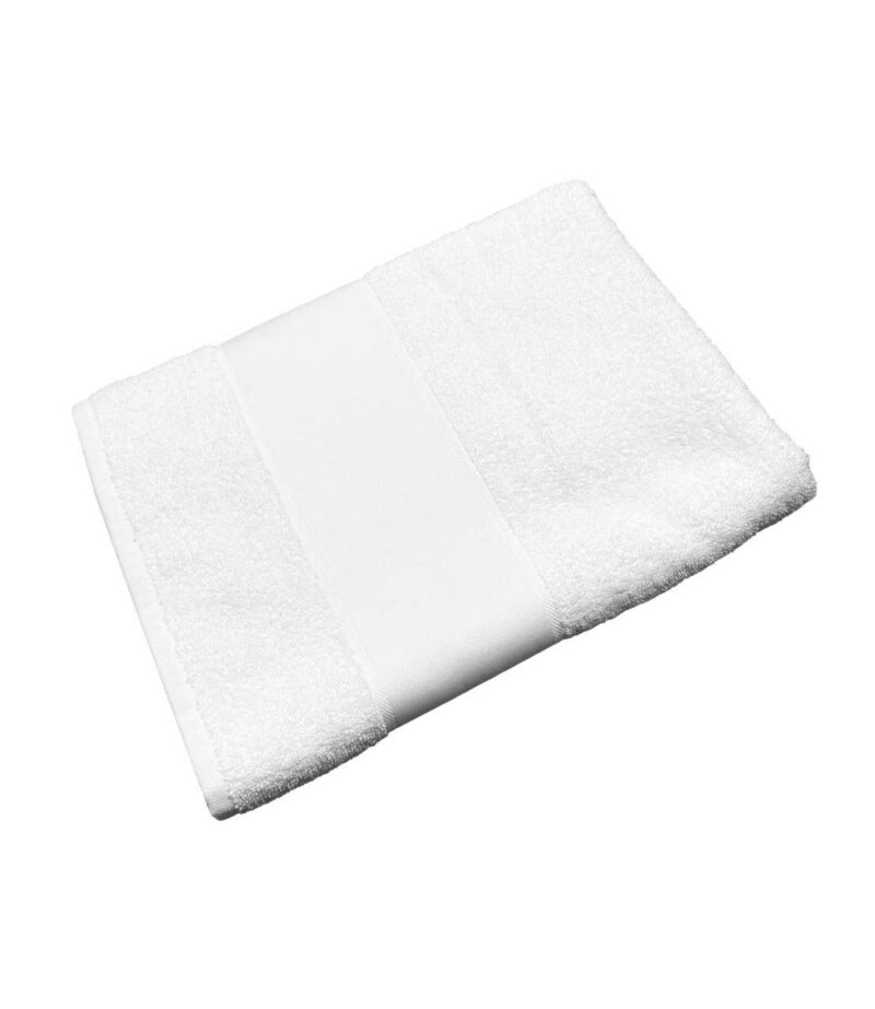 OLIMA TOWEL WITH SUBLIMATION BORDURE - Λευκό