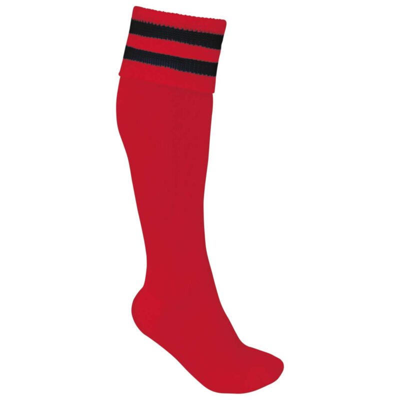 pa015-sporty_redblack-a2 Proact STRIPED SPORTS SOCKS - Αθλητικό Κόκκινο/Λευκό
