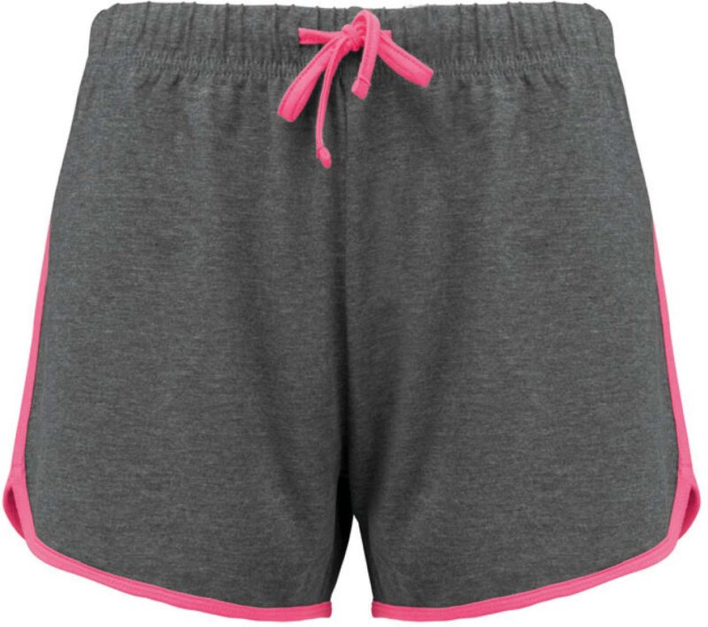 pa1021-grey_heatherfluorescent_pink-a1 Proact LADIES' SPORTS SHORTS - 65% Πολυεστέρας/35% Βαμβάκι