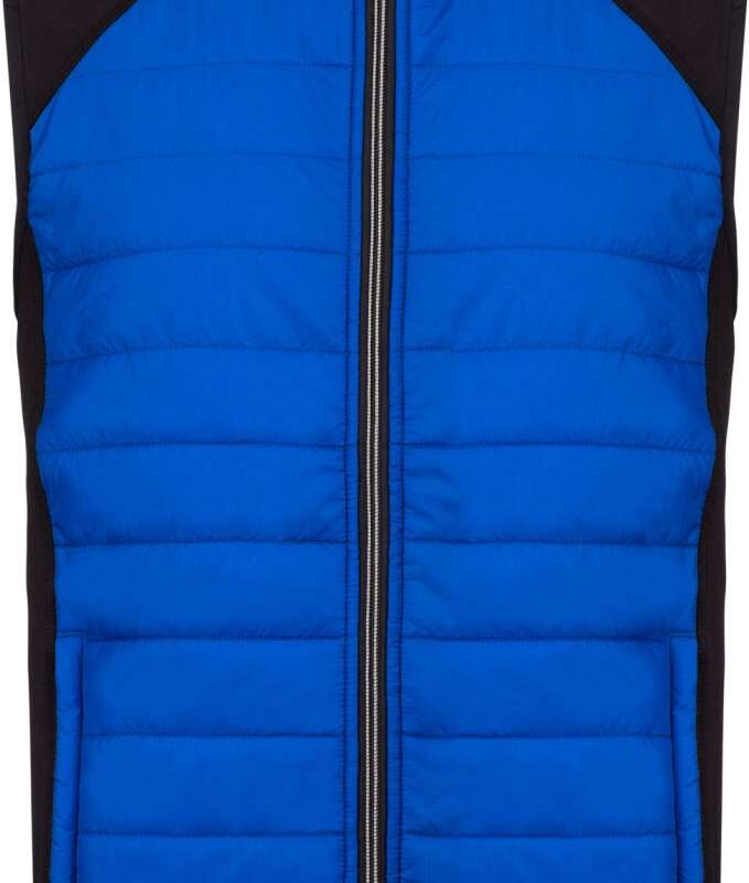 pa235-dark_royal_blueblack-a1 Proact DUAL-FABRIC SLEEVELESS SPORTS JACKET - Σκούρο Βασιλικό Μπλε και Μαύρο
