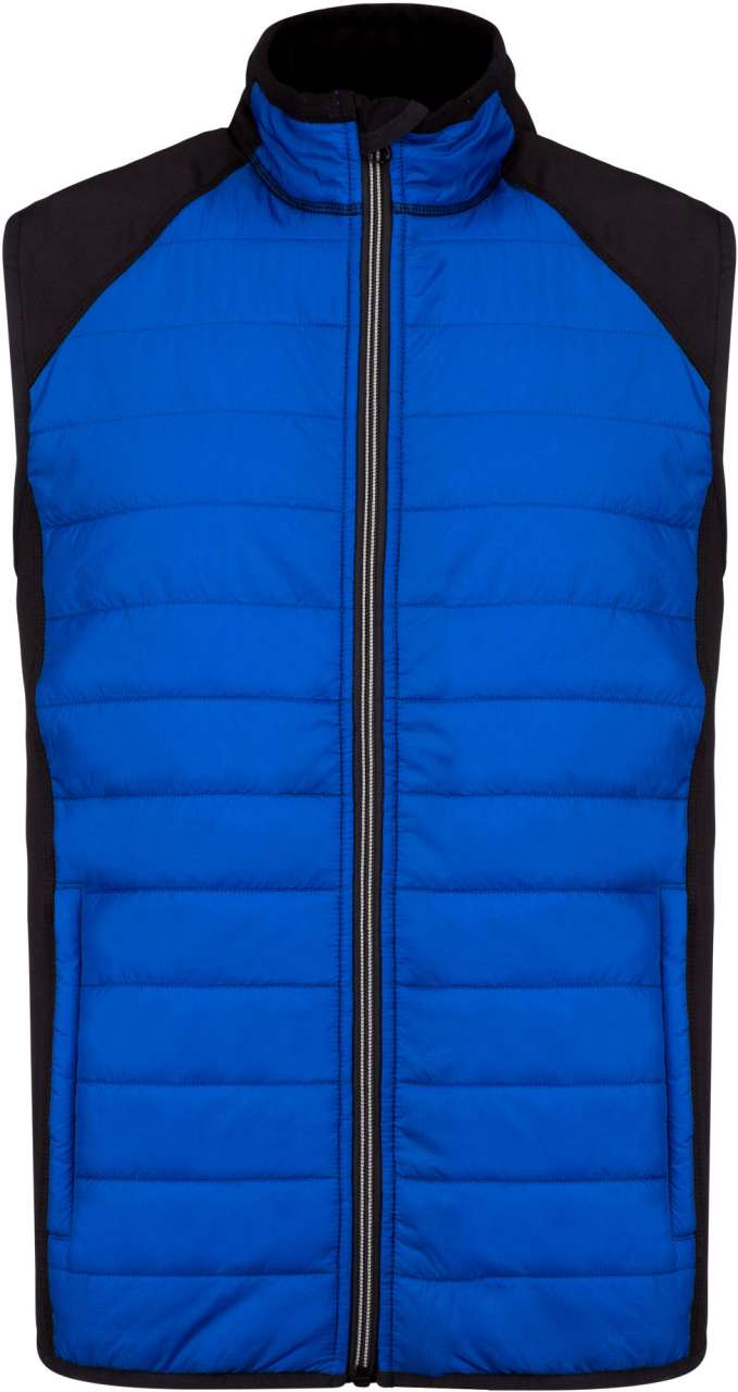Proact DUAL-FABRIC SLEEVELESS SPORTS JACKET - Σκούρο Βασιλικό Μπλε και Μαύρο