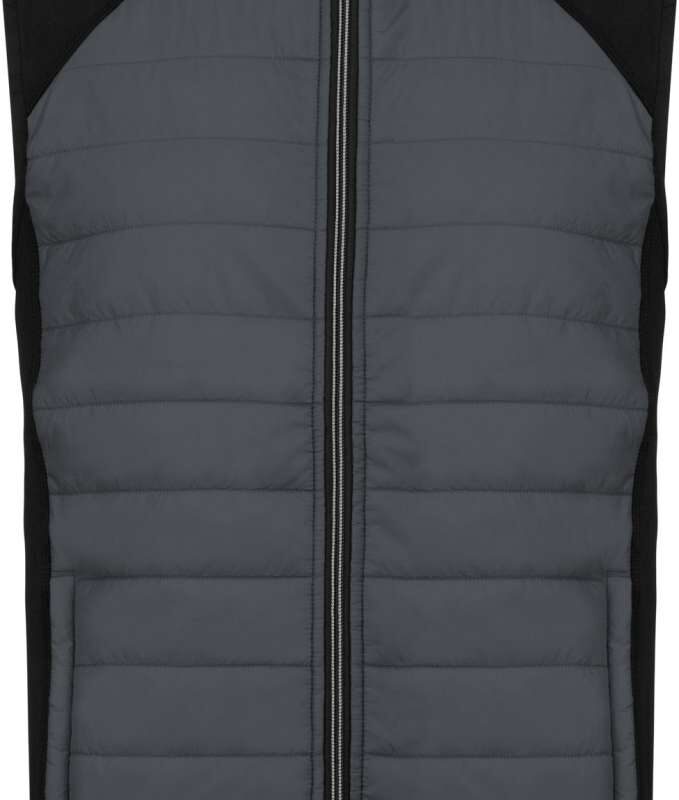 pa235-sporty_greyblack-a1 Proact DUAL-FABRIC SLEEVELESS SPORTS JACKET - Sporty Grey/Black