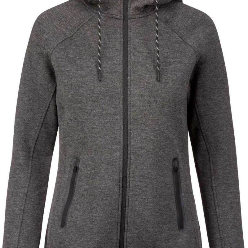 pa359-deep_grey_heather-a1 Proact LADIES’ HOODED SWEATSHIRT - 79% Polyester/15% Viscose/6% Elastane