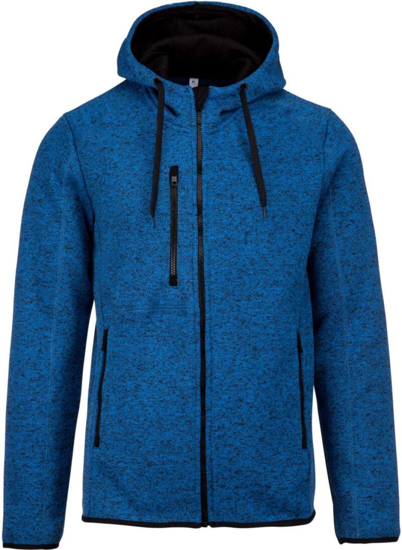 pa365-light_royal_blue_melange-a1 Proact SOL'S HOODED JACKET MEN - Light Royal Blue Mélange