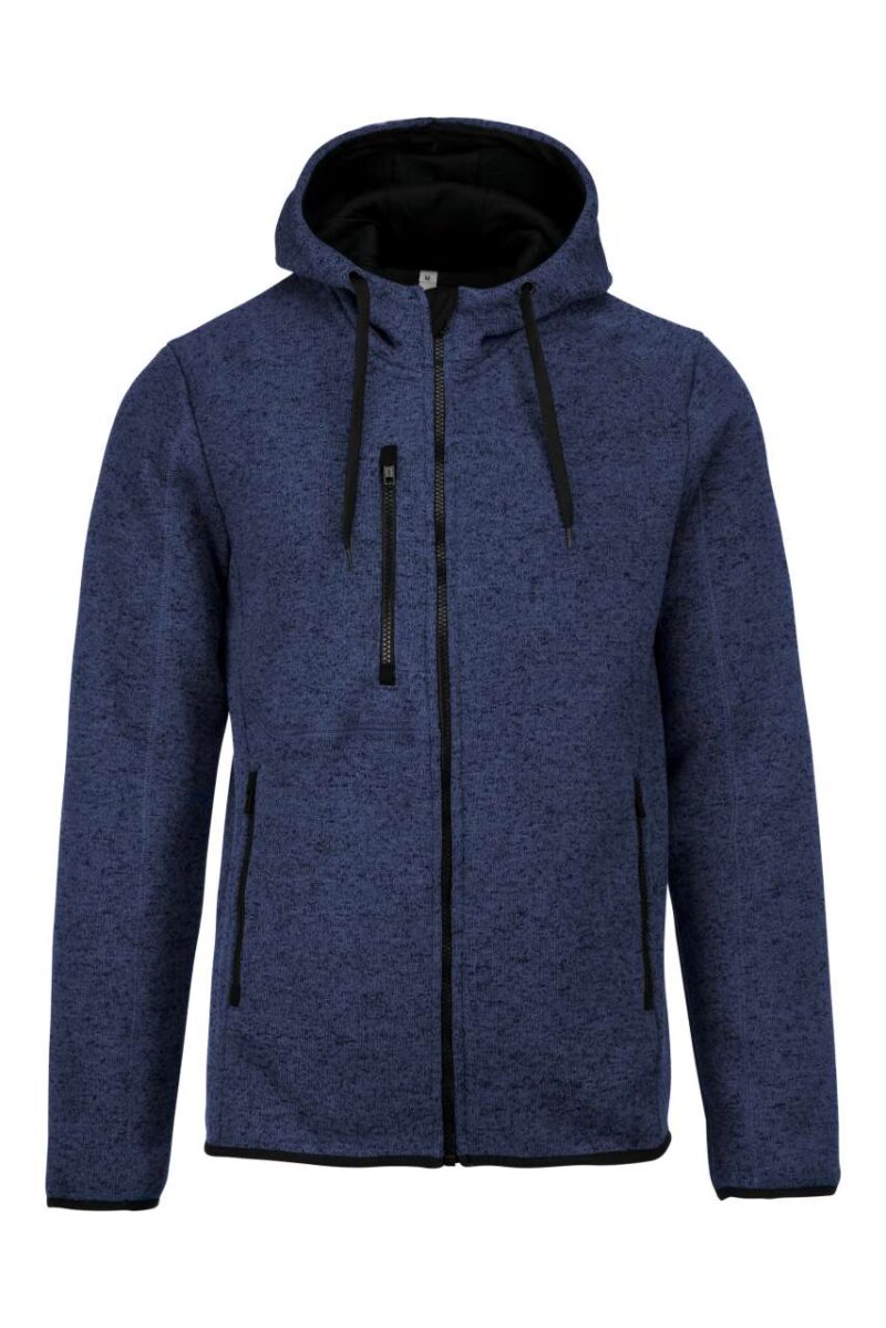pa365-navy_melange-a1 Proact SOL'S HOODED JACKET MEN - Navy Melange