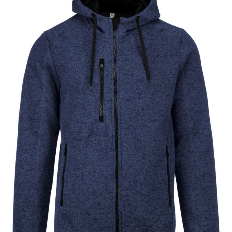 pa365-navy_melange-a1 Proact SOL'S HOODED JACKET MEN - Navy Melange
