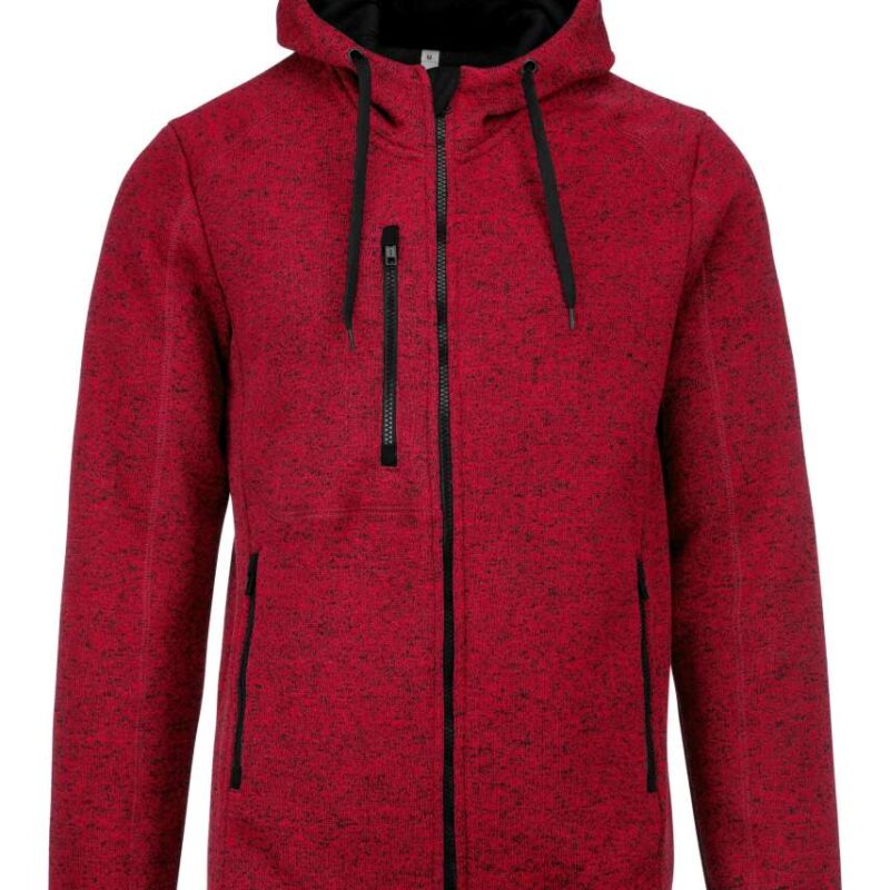 pa365-red_melange-a1 Proact SOL'S HOODED JACKET MEN - Red Melange