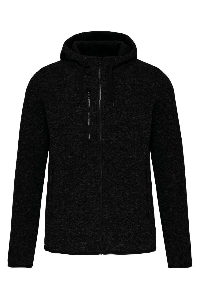 Proact LADIES’ HEATHER HOODED JACKET - Dark Grey Melange