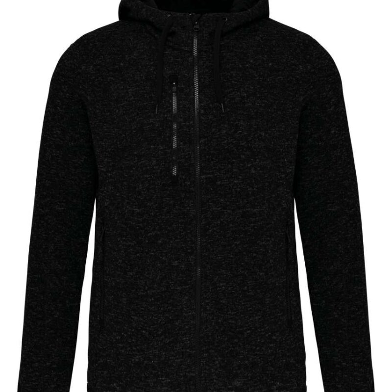 Proact LADIES’ HEATHER HOODED JACKET - Dark Grey Melange