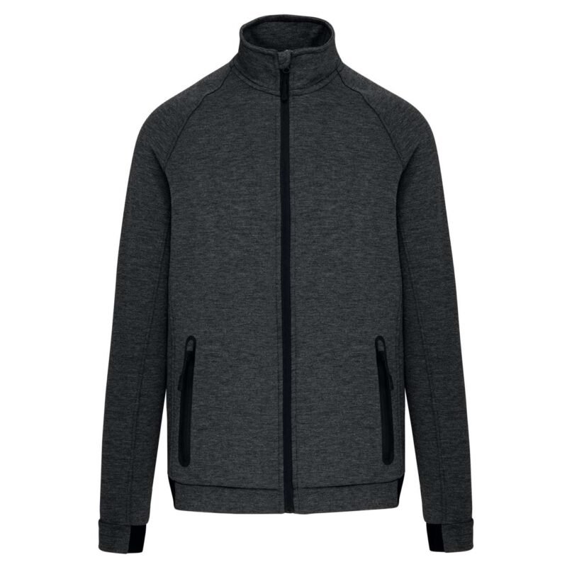 pa378-deep_grey_heather-a1 Proact HIGH NECK JACKET - 79% Polyester/15% Viscose/6% Elastane