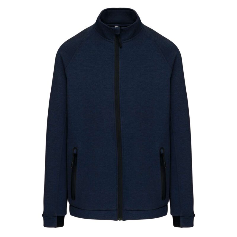 pa378-french_navy_heather-a1 Proact HIGH NECK JACKET - 79% Polyester/15% Viscose/6% Elastane