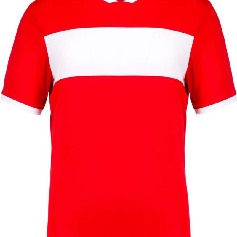 pa4001-sporty_redwhite-a1 Proact SHORT-SLEEVED JERSEY της KIDS - Αθλητικό Κόκκινο/Λευκό