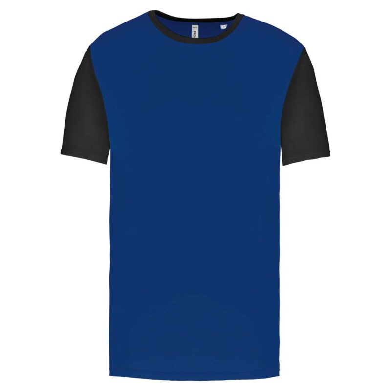 pa4023-dark_royal_blueblack-a1 Proact T-SHIRT SHORT-SLEEVED BICOLOUR για ADULTS - Sporty Royal Blue/Sporty Yellow