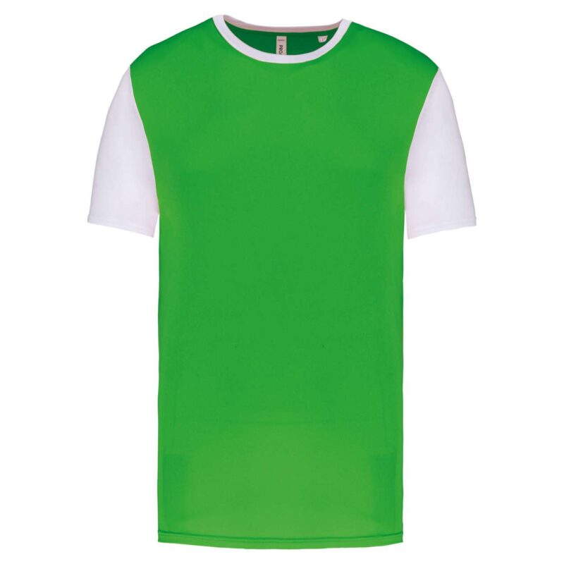 pa4023-greenwhite-a1 Proact T-SHIRT SHORT-SLEEVED BICOLOUR για ADULTS - Green/White