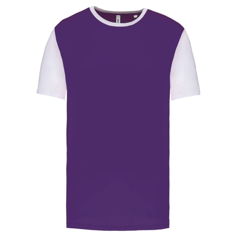 pa4023-sporty_purplewhite-a1 Proact T-SHIRT SHORT-SLEEVED BICOLOUR για ADULTS - Αθλητικό Μωβ/Λευκό