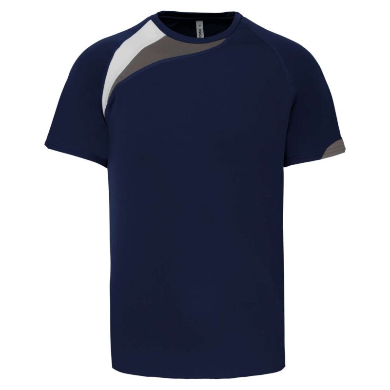 pa436-sporty_navywhitestorm_grey-a2 Proact ADULTS' SHORT-SLEEVED ADULTS JERSEY - Αθλητικό Ναυτικό μπλε/Λευκό/Γκρι καταιγίδας