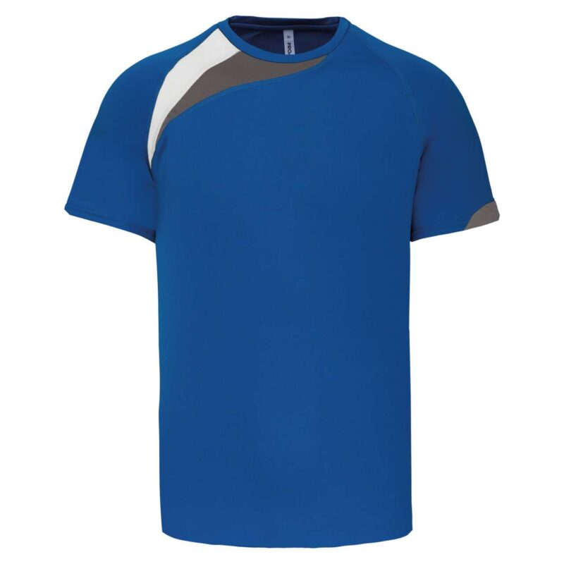 pa436-sporty_royal_bluewhitestorm_grey-a2 Proact ADULTS' SHORT-SLEEVED ADULTS JERSEY - Αθλητικό Ρουά μπλε/Λευκό/Γκρι καταιγίδας