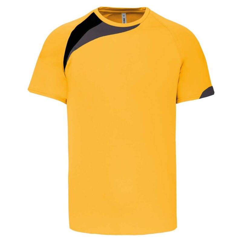 pa436-sporty_yellowblackstorm_grey-a2 Proact ADULTS' SHORT-SLEEVED ADULTS JERSEY - Αθλητικό Κίτρινο/Μαύρο/Γκρι Καταιγίδας