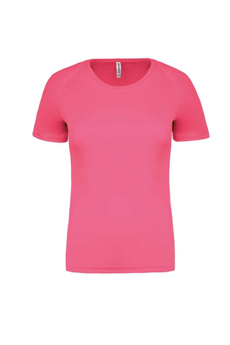 Proact LADIES' T-SHIRT SHORT-SLEEVED SPORTS - Φωσφοριζέ ροζ