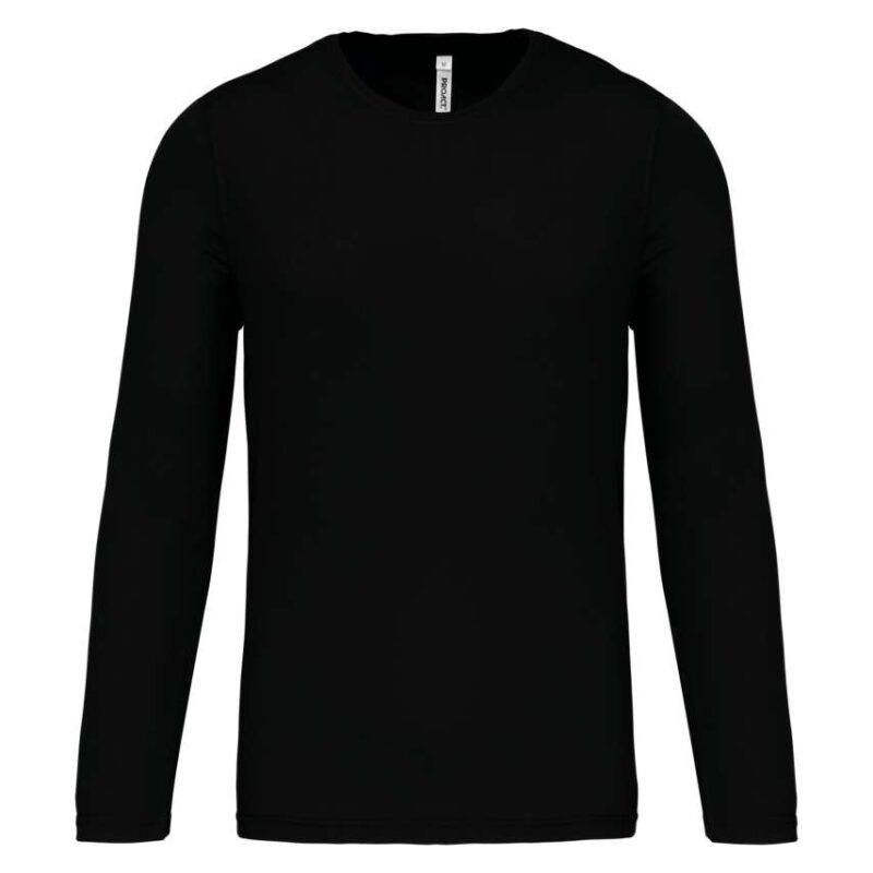 pa443-black-a2 Proact Ανδρικό Μακρυμάνικο Αθλητικό T-shirt - Μαύρο
