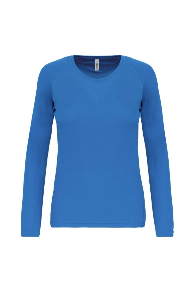 pa444-aqua_blue-a2 Proact LADIES' T-SHIRT SPORTS LONG-SLEEVED - Γαλάζιο