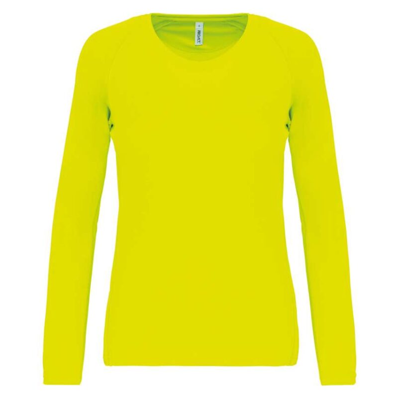 Proact LADIES' T-SHIRT SPORTS LONG-SLEEVED - Φωσφοριζέ Κίτρινο