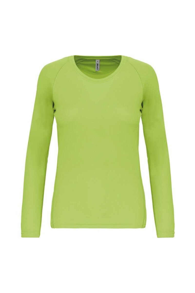 pa444-lime-a2 Proact LADIES' T-SHIRT SPORTS LONG-SLEEVED - Λαχανί